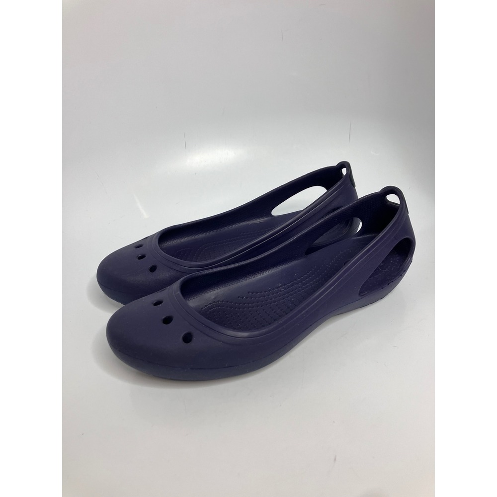 Crocs Kadee Flats Women Size 11 Purple Excellent Lightweight Slip On Breathable